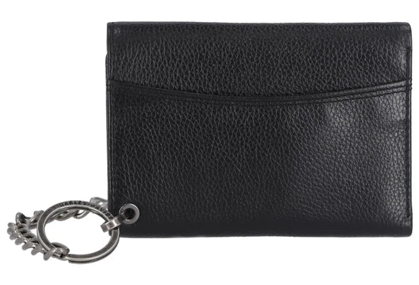 Portafoglio da uomo Harley-Davidson® con catena e chiusura a tre ante - Nero