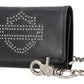 Portafoglio medio a tre ante da uomo Harley-Davidson® con logo Nail Head, barra aperta e scudo, con catena