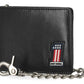 Portafoglio da motociclista Harley-Davidson® da uomo in vera pelle con logo #1 RWB, nero