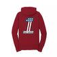 HOODIE 1 ZIP-CHILI PEPPER