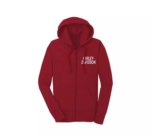 HOODIE 1 ZIP-CHILI PEPPER