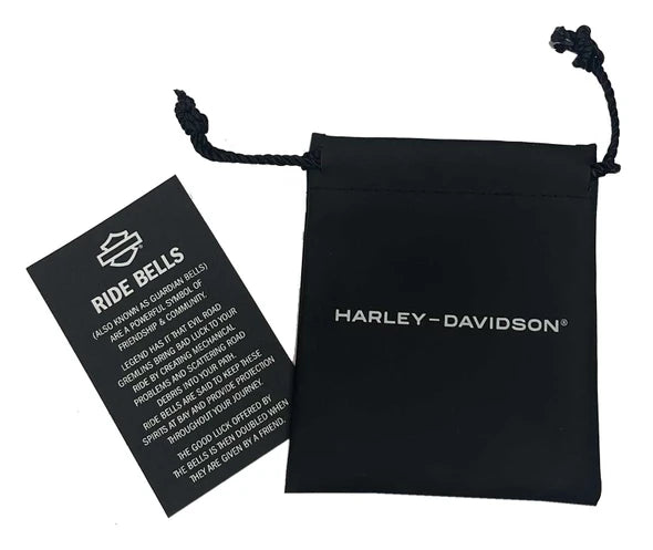Campanello da viaggio Harley-Davidson® con logo a barra e scudo, finitura argent
