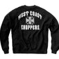 Felpa West Coast Choppers Iron Oversized nera