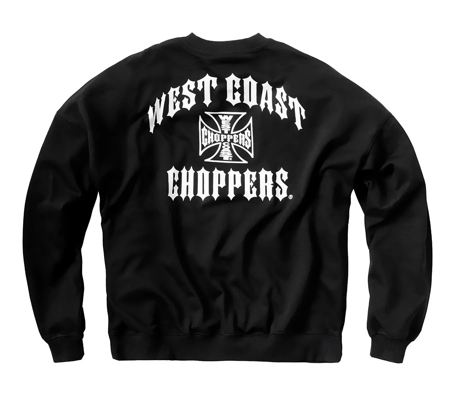 Felpa West Coast Choppers Iron Oversized nera