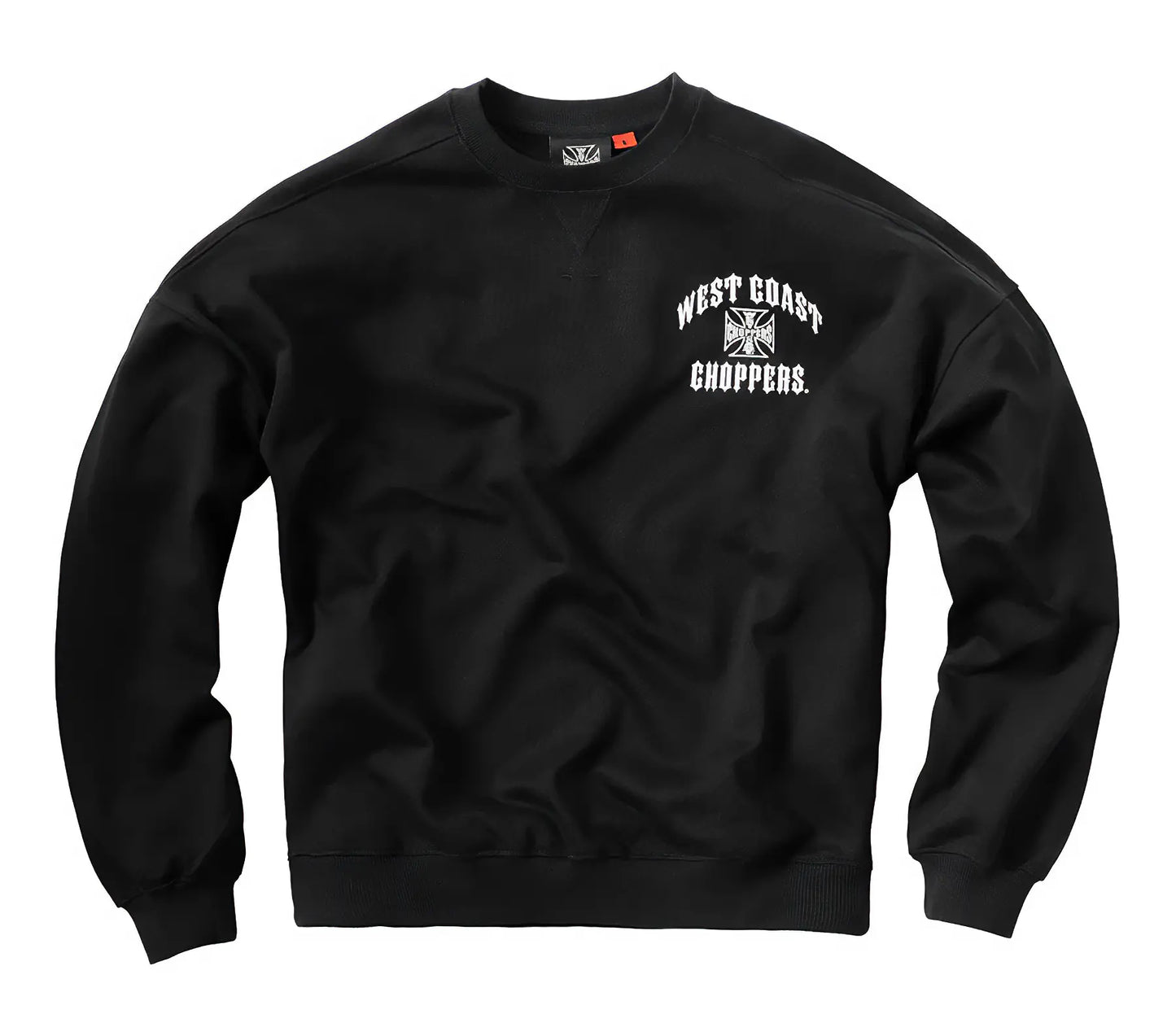 Felpa West Coast Choppers Iron Oversized nera